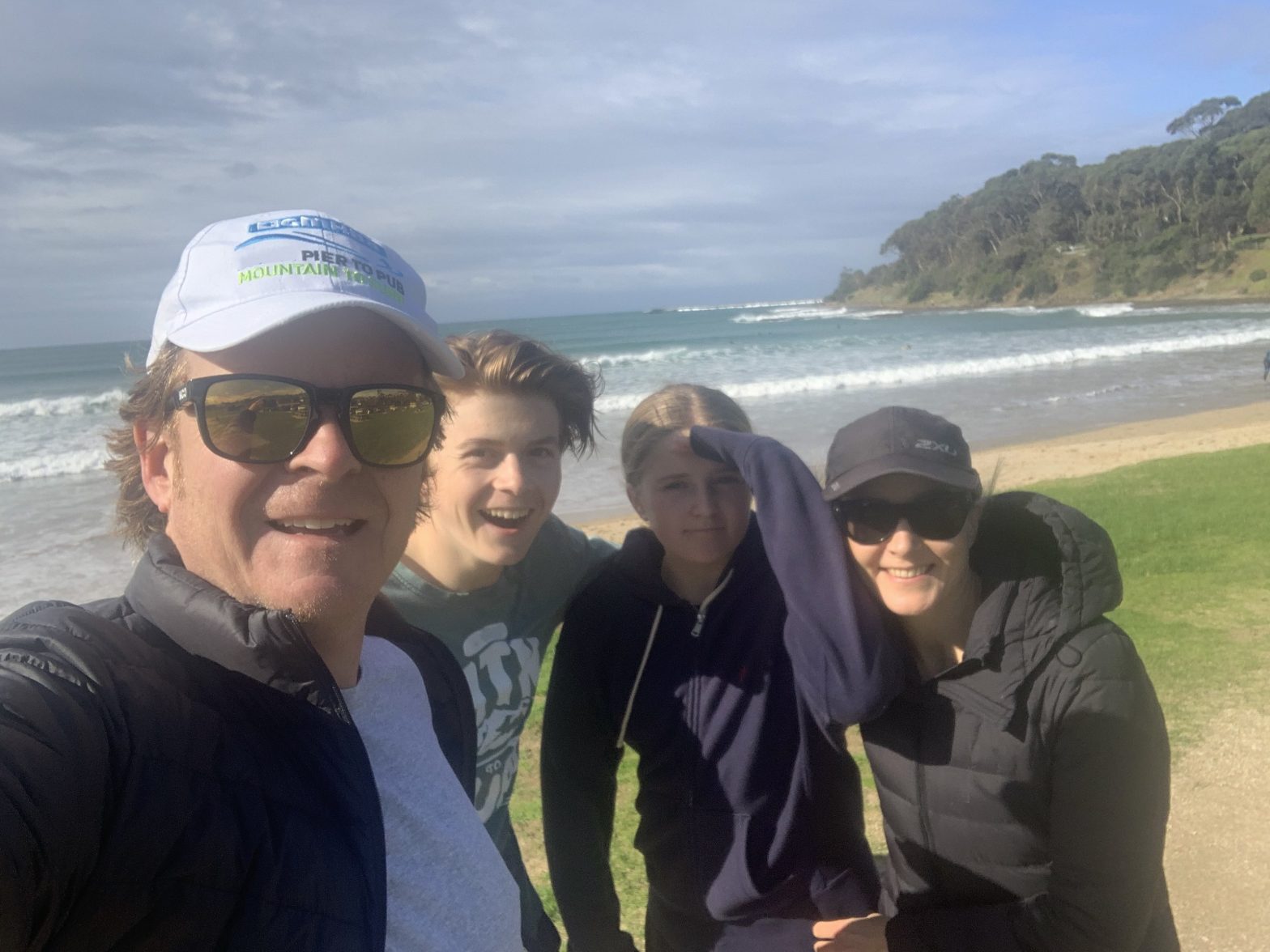 Photo of the owner and his family on the Victorian Surf Coast