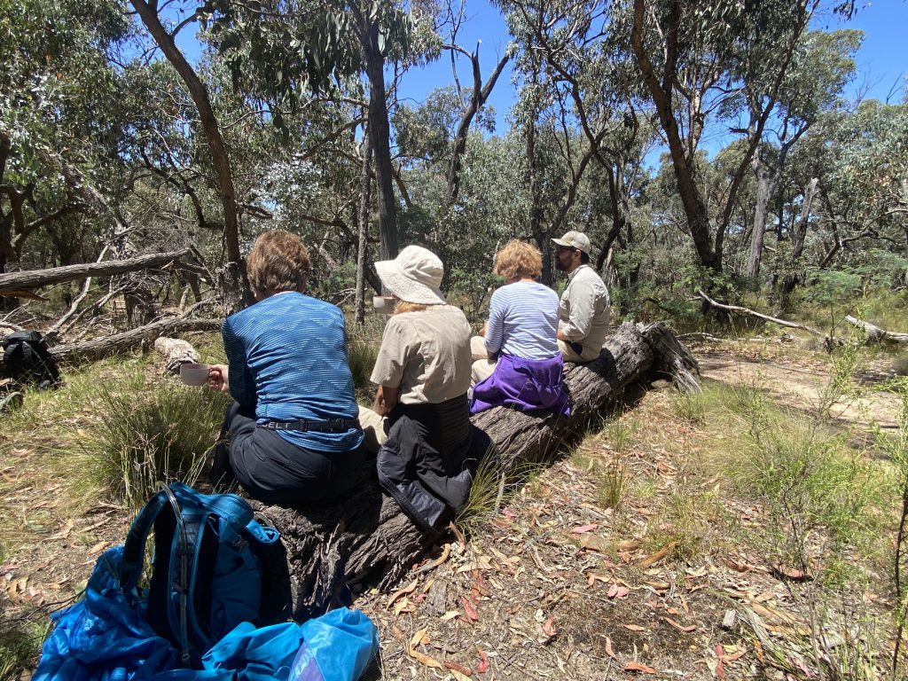Goldfields-Guests-Relaxing-1024x768 | Park Trek Happy Walkers Taking A Break on the Daylesford-Goldfields Walk