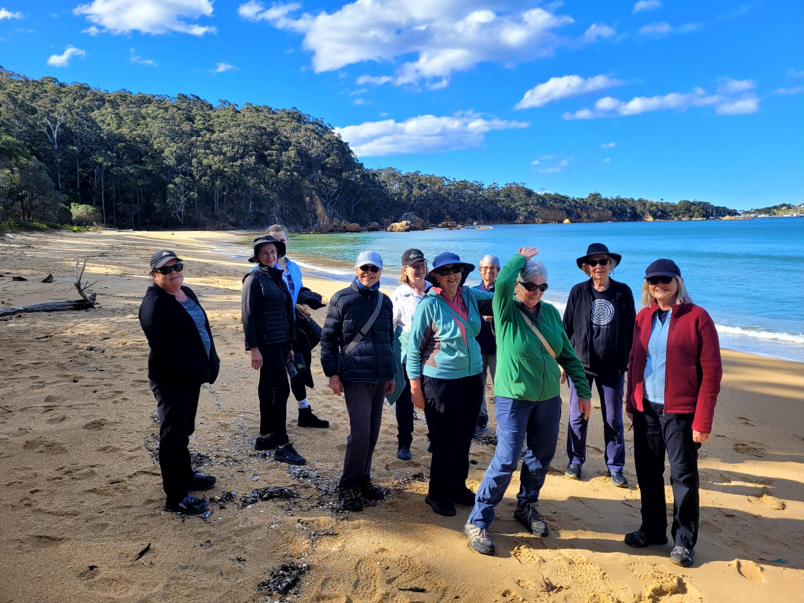 Happy Group on the Stunning Light to Light Walk on the Sapphire Coast of New South Wales