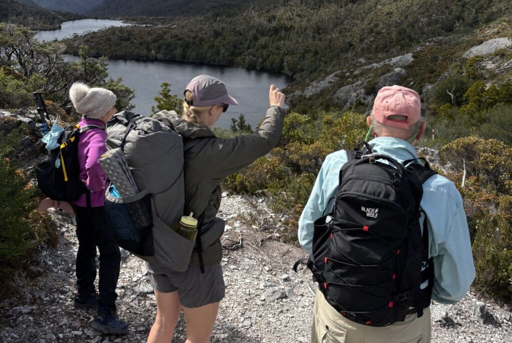 Guide and Guests at Cradle Mountain