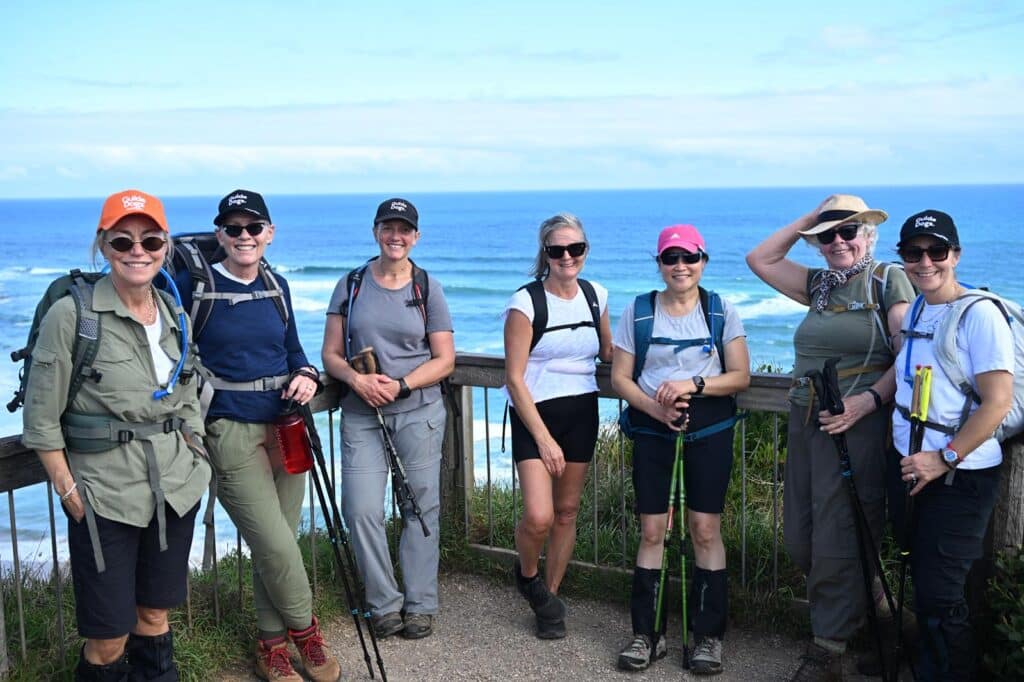 hiking poles on the great ocean walk